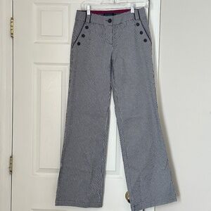 Boden Navy and White Pinstripe Trousers